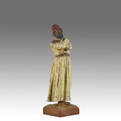 Early 20th Century Cold-Painted Bronze "Whirling Dervish" by Franz Bergman