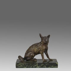 Early 20th Century Cold-Painted Vienna Bronze "Fox"