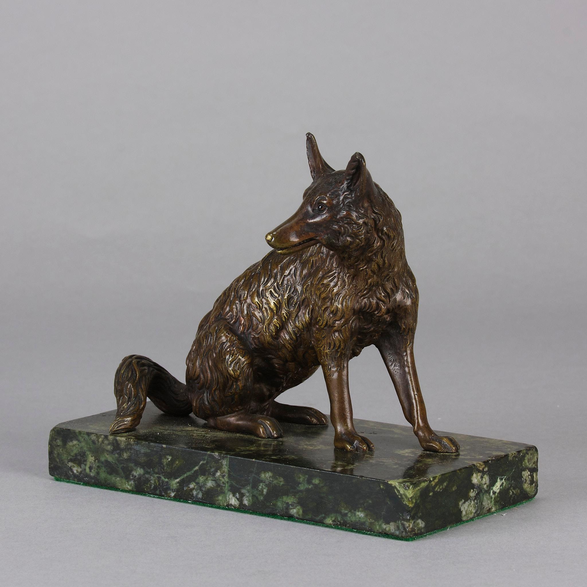Carved Early 20th Century Cold-Painted Vienna Bronze 