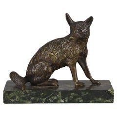 Early 20th Century Cold-Painted Vienna Bronze "Fox"