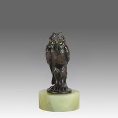 Early 20th Century Cold Painted Vienna Bronze "Wise Owl"