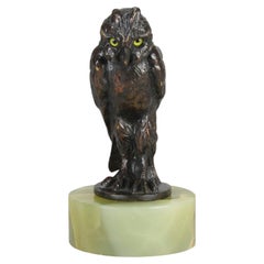 Early 20th Century Cold Painted Vienna Bronze "Wise Owl"
