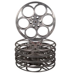 Early 20th Century Collection of Five Metal Film Reels, circa 1930s