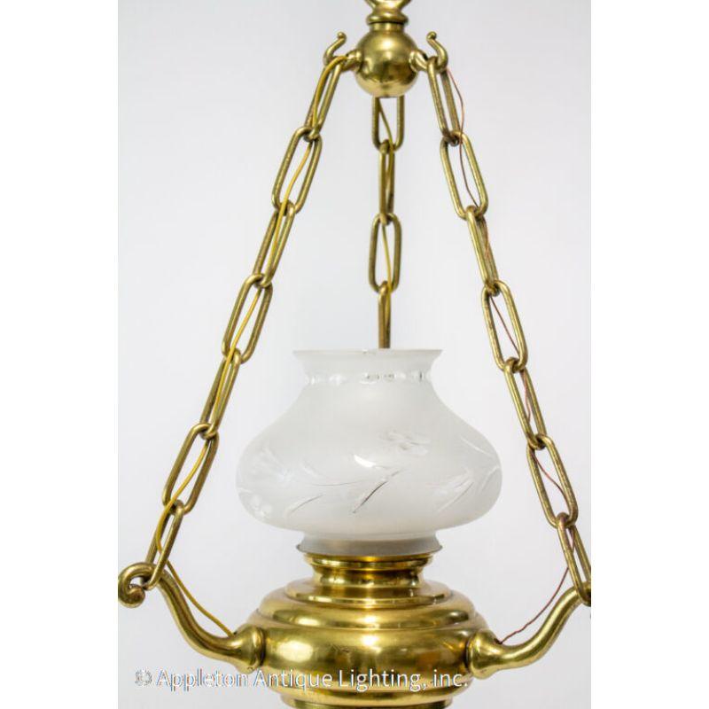 Colonial Revival Early 20th Century Colonial Brass Pendant For Sale