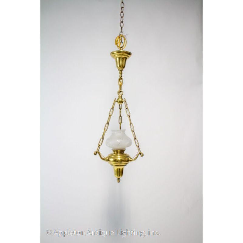 Early 20th Century Colonial Brass Pendant For Sale 2