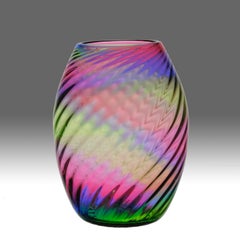 Early 20th Century Coloured Vase entitled "Rainbow Vase" by Stevens and Williams