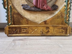 Early 20th-Century Commemorative Panel on Mexico – Carved, Gilded, and Polychrom