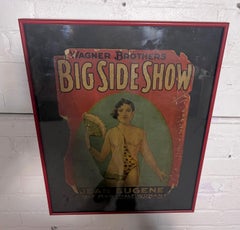 Affiche publicitaire du « Big Side Show » des frères Wagner à Coney Island, début du XXe siècle