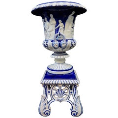 Vaso in terracotta continentale di dimensioni "Palace" dell'inizio del XX secolo