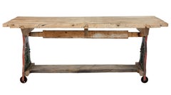 Early 20th Century Converted Cast Iron Work Table