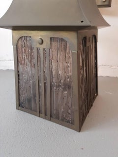 Early 20th Century Copper Art Deco Outdoor Wall Lamp