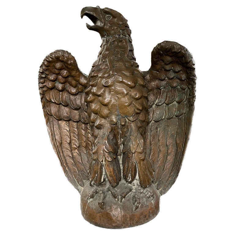 Early 20th Century Copper Eagle Sculpture For Sale at 1stDibs