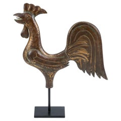 Early 20th Century Copper Full Bodied Cockerel Weathervane
