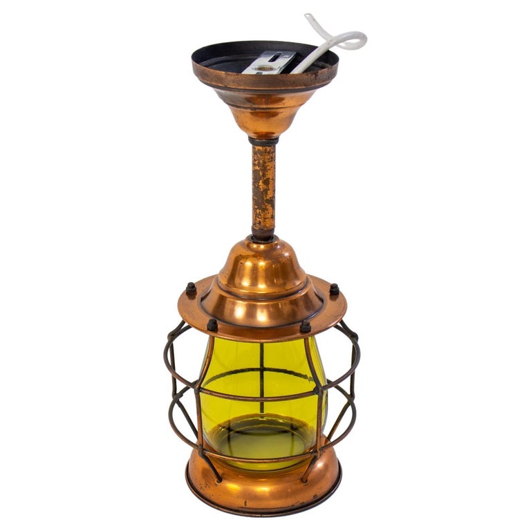 Early 20th Century Copper Nautical Porch Lantern For Sale at 1stDibs