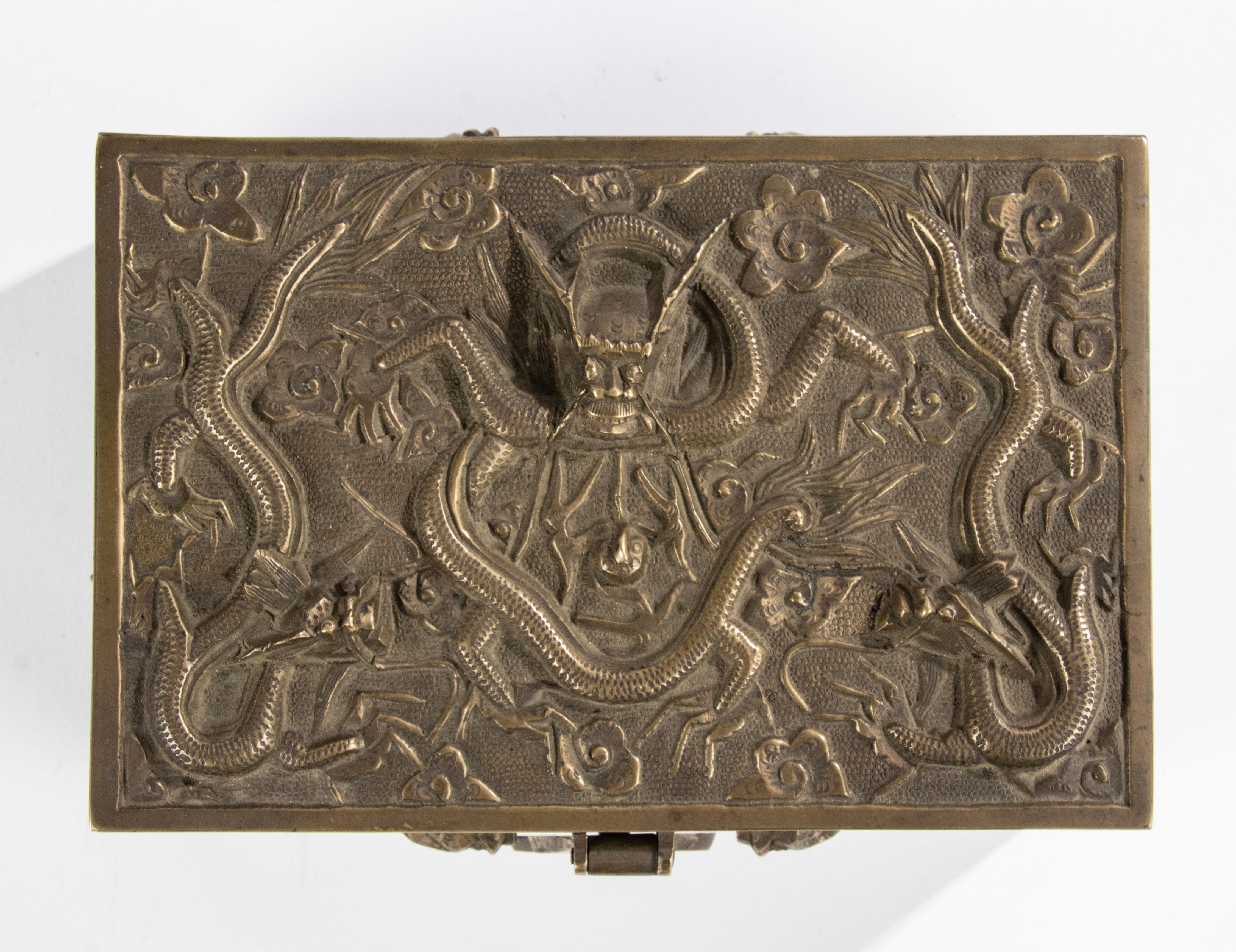Early 20th Century copper Oriental Style Decorative Storage / Cigar Box 2
