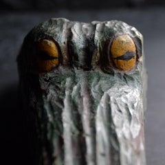 Early 20th Century Crocodile Folk-Art Hand-Crafted Puppet Head