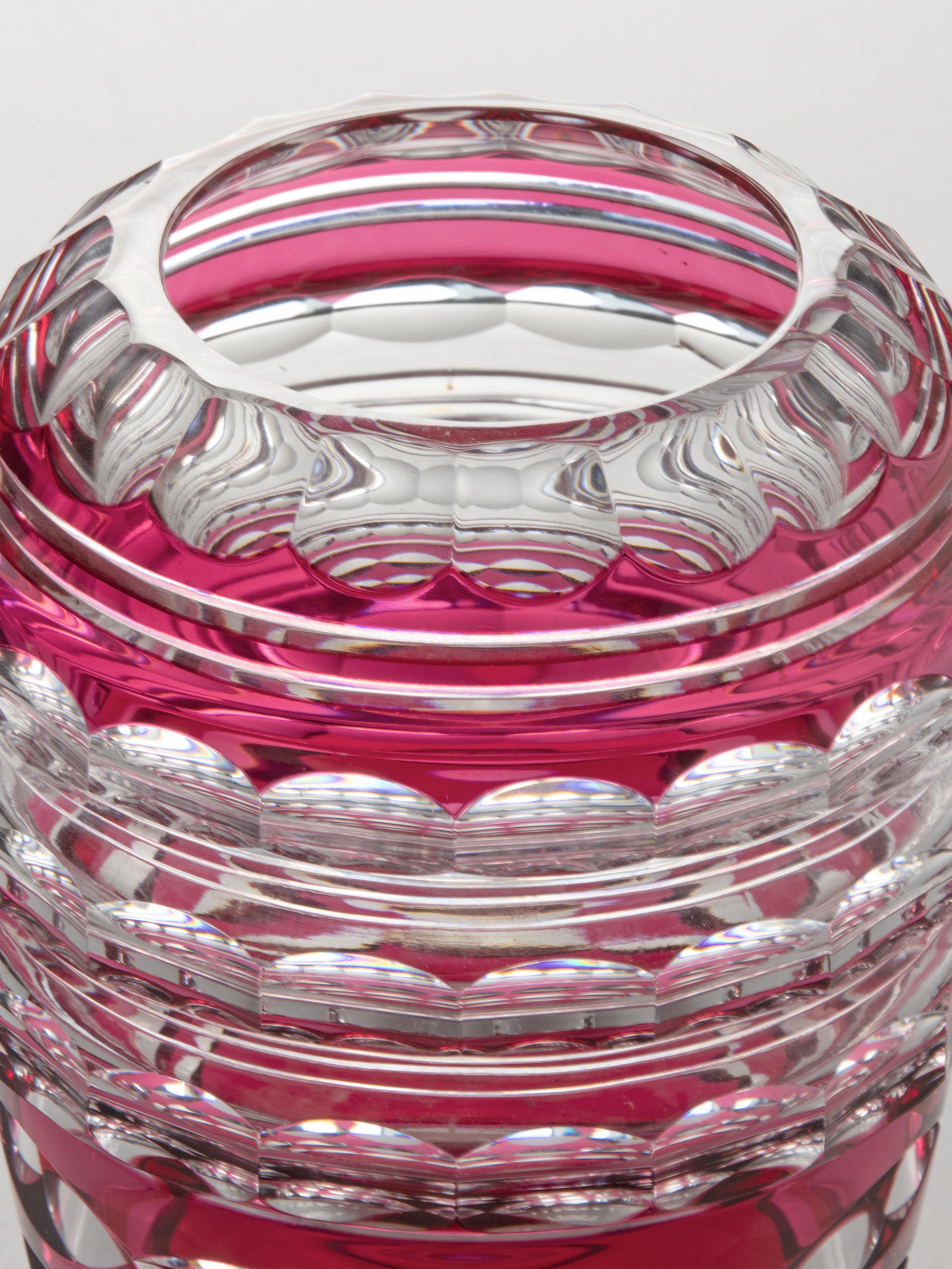Vase Art Déco en cristal du début du XXe siècle fabriqué par Val Saint Lambert en vente 1