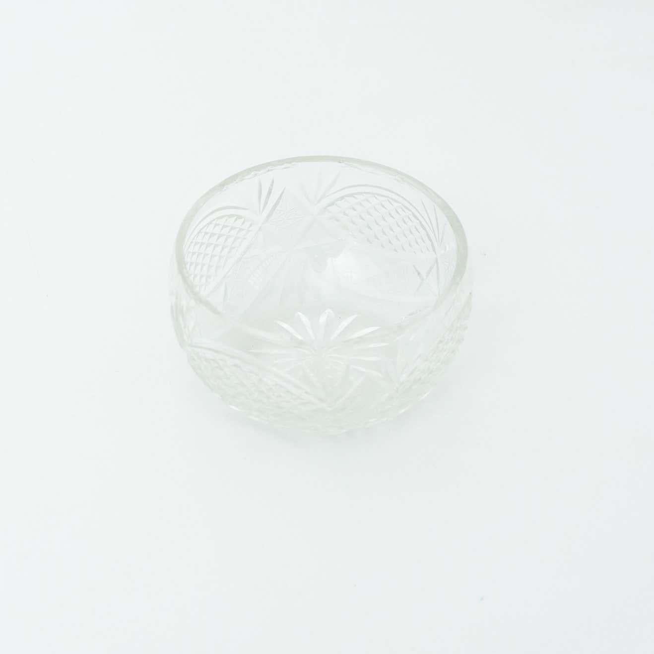 French Early 20th Century, Crystal Ashtray For Sale