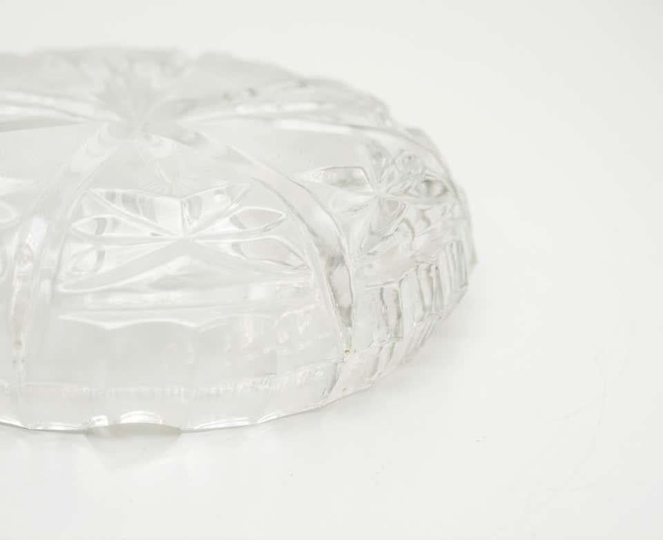 French Early 20th Century Crystal Ashtray For Sale
