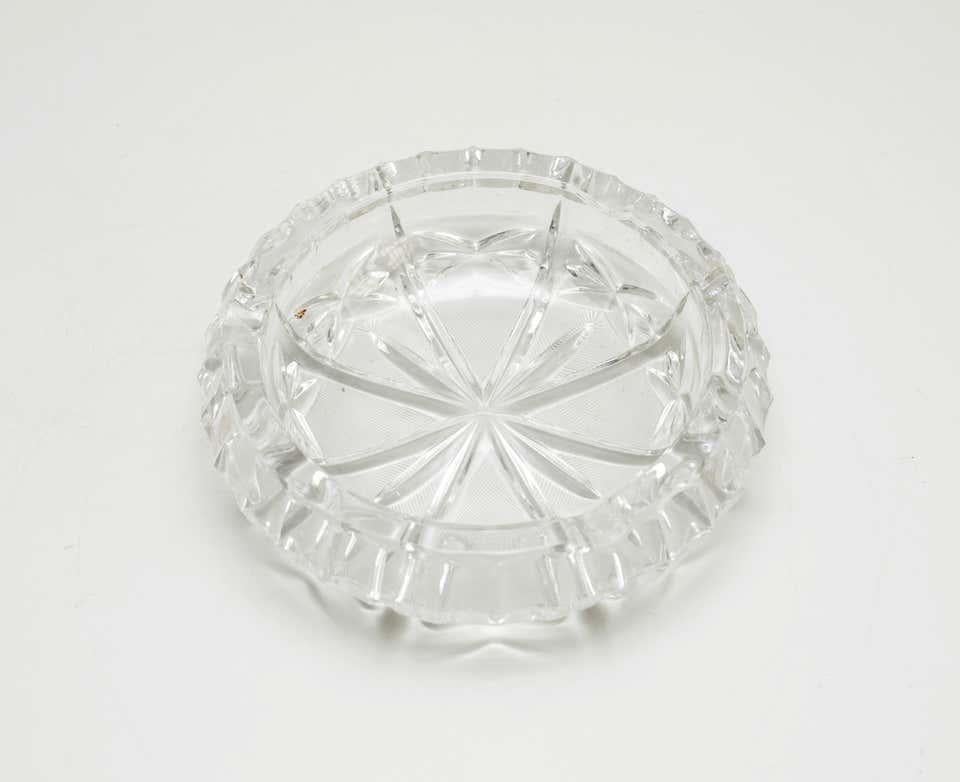 Glass Early 20th Century Crystal Ashtray For Sale