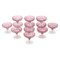 Early 20th Century Crystal Barware Coupe Service