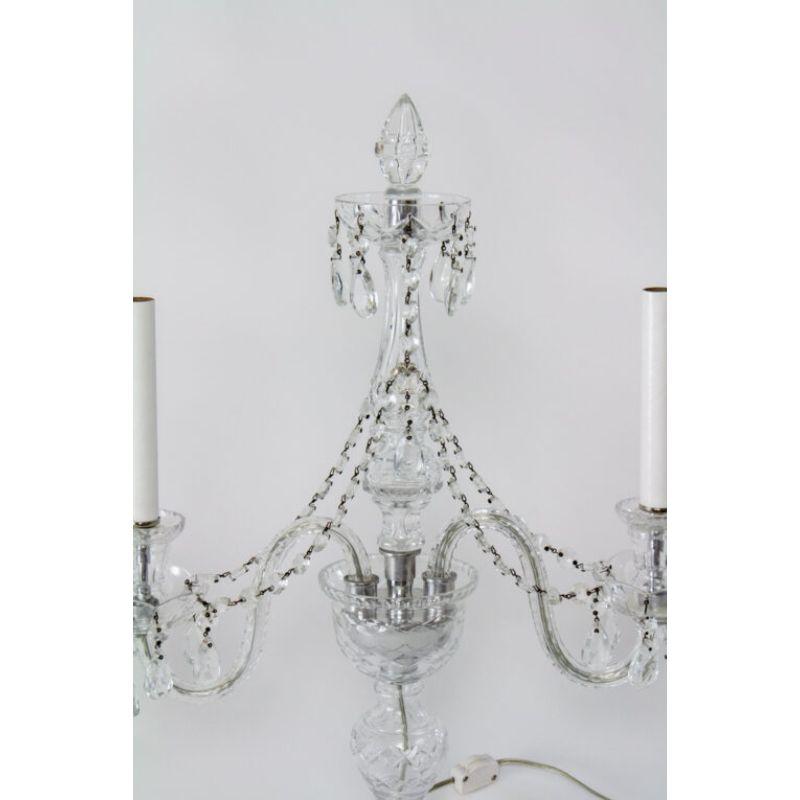 Early 20th Century Crystal Candelabra – A pair In Excellent Condition For Sale In Canton, MA