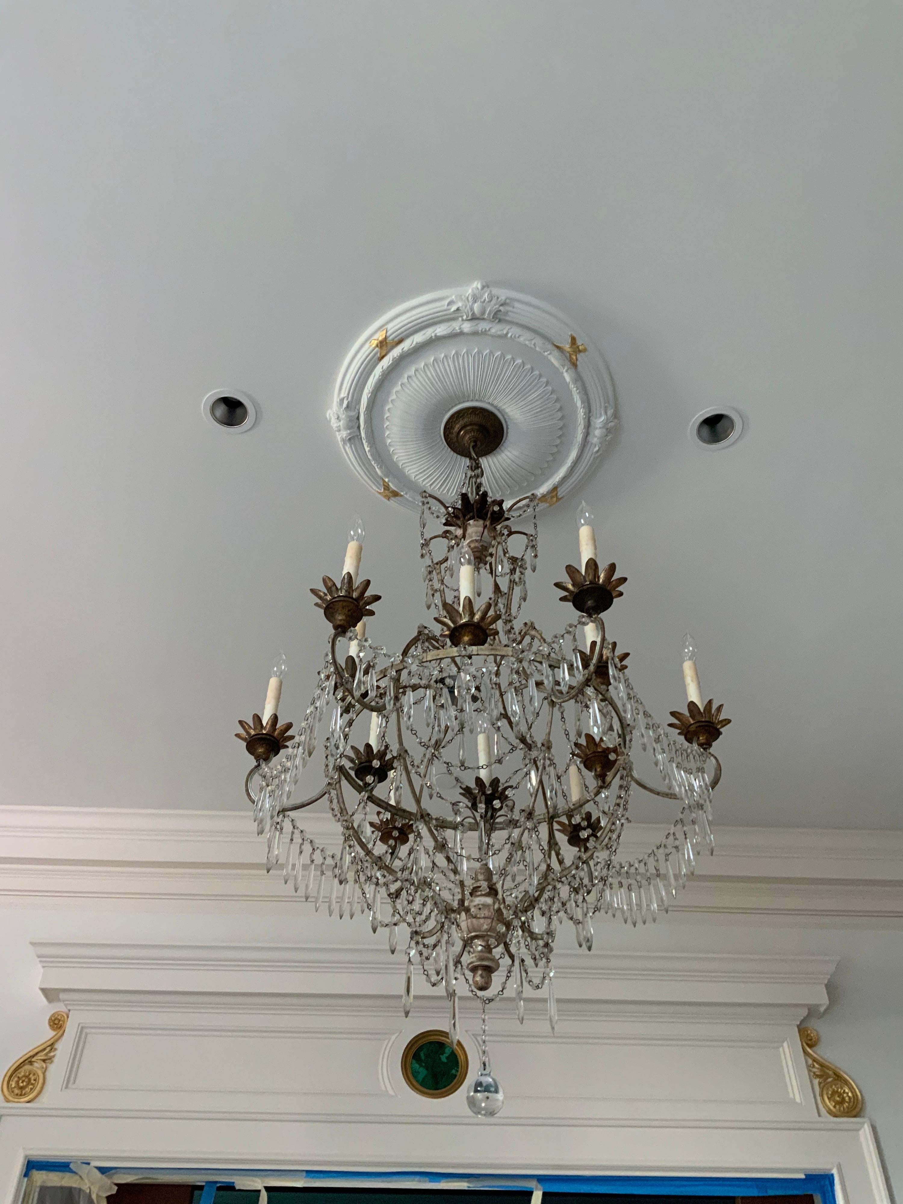 French Early 20th Century Crystal Chandelier from France