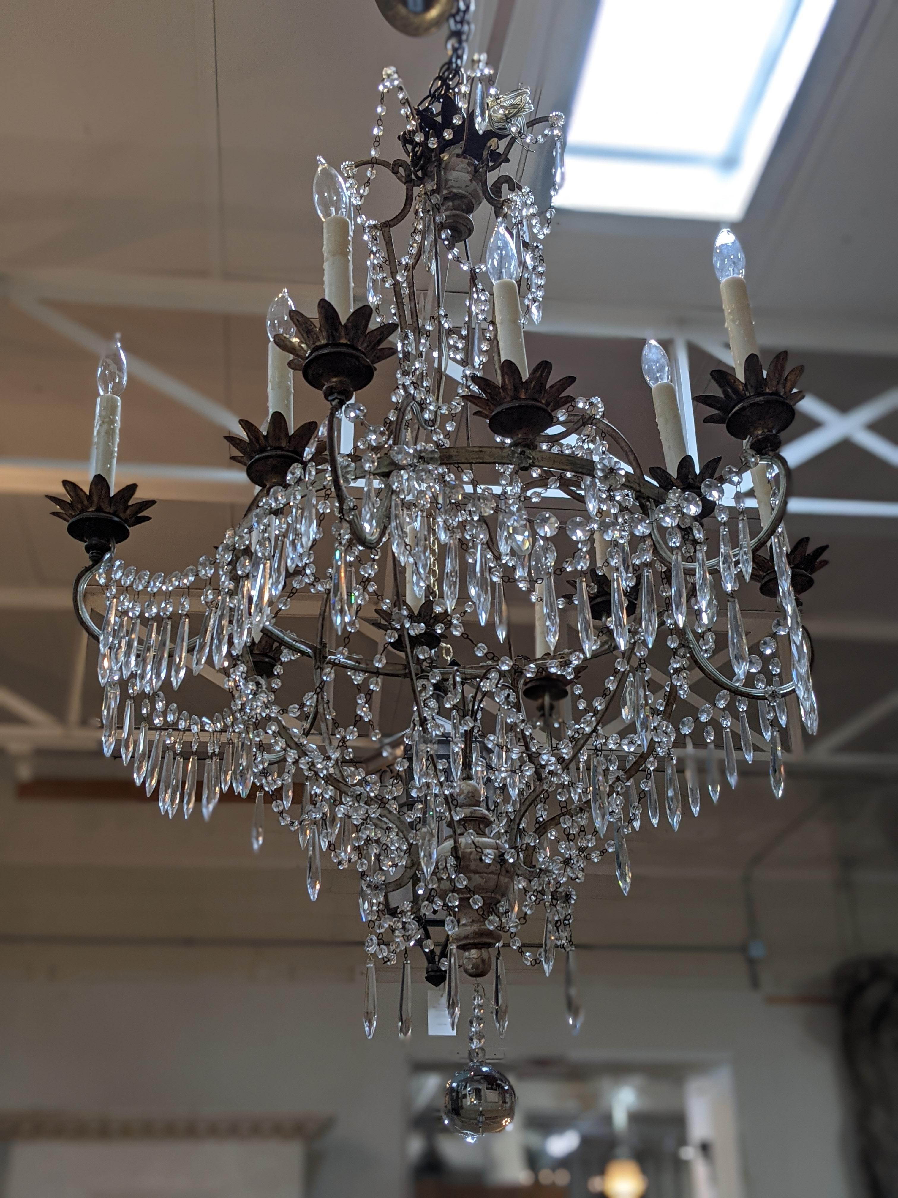 Early 20th Century Crystal Chandelier from France 1
