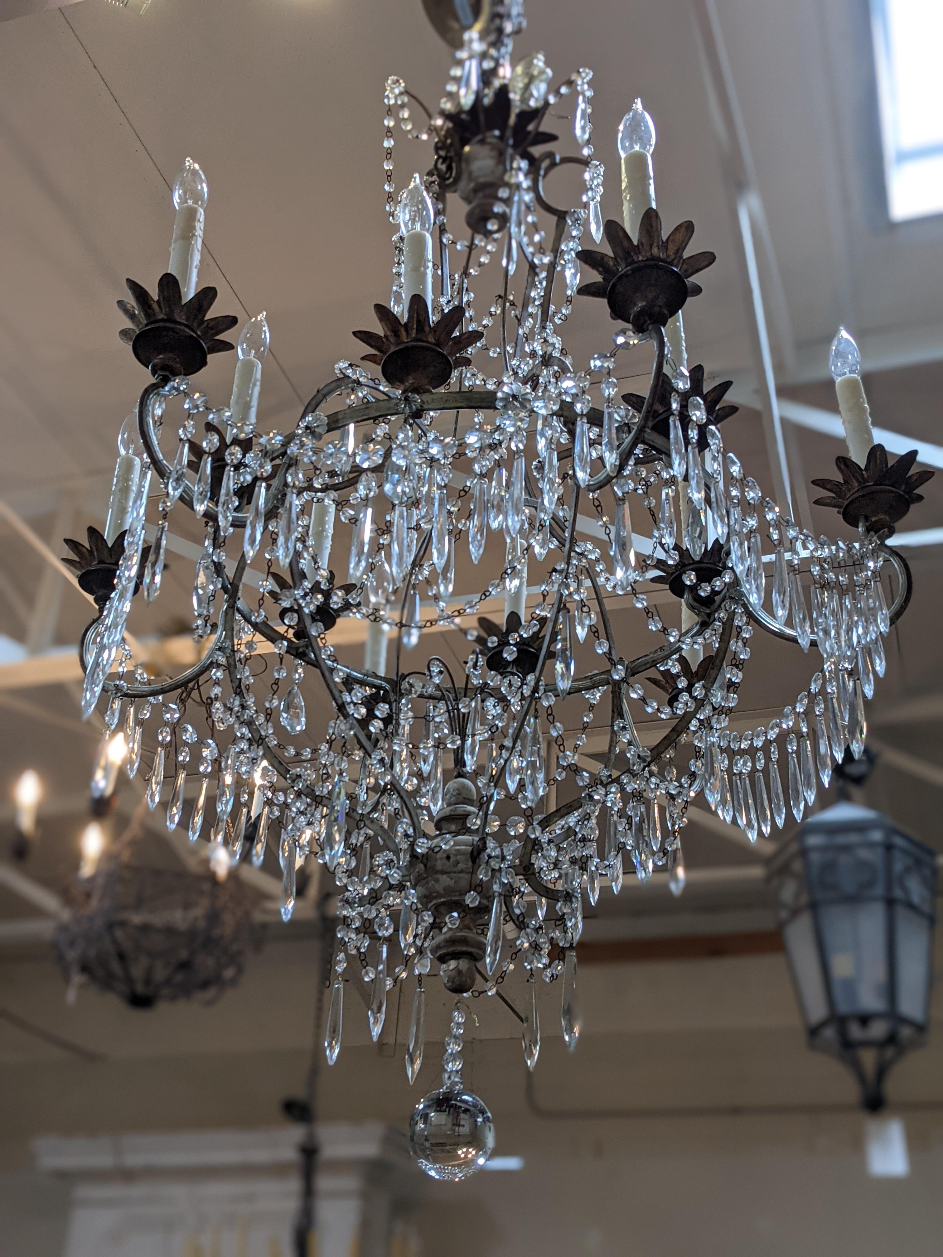 Early 20th Century Crystal Chandelier from France 2