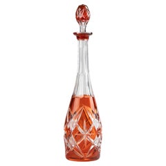 Carafe en cristal du début du XXe siècle fabriquée par le Val Saint Lambert