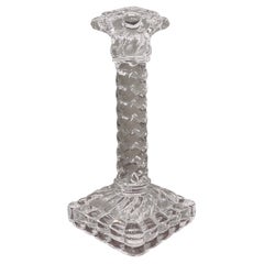 Early 20th Century Crystal Glass Candlestick by Baccarat