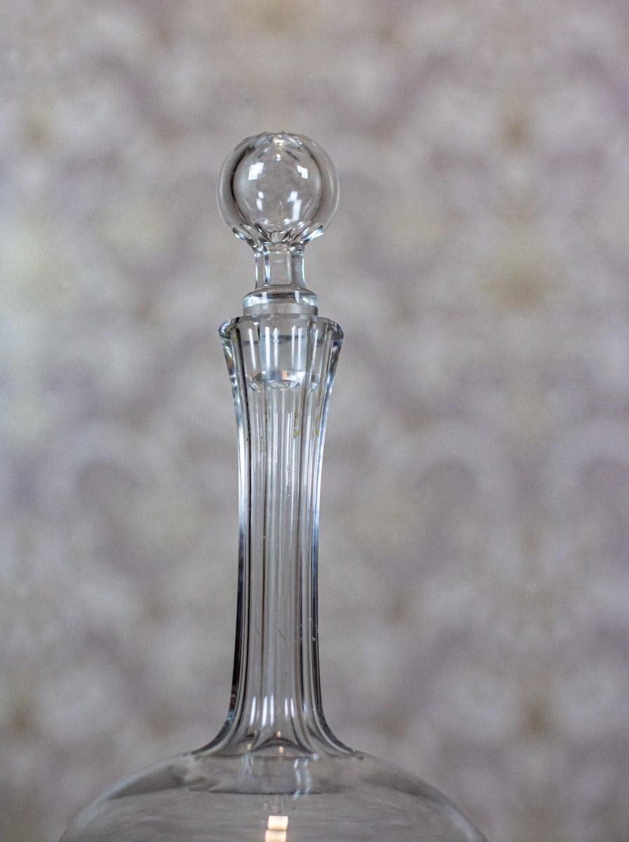 Early 20th-Century Crystal Liquor Decanter In Good Condition For Sale In Opole, PL