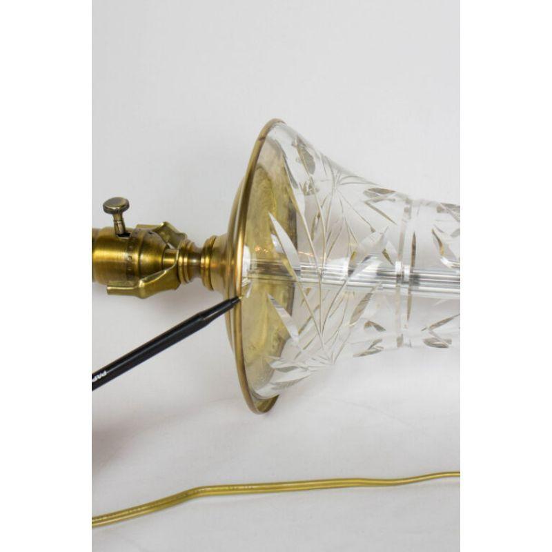 Beaux-Arts Lampe de table en cristal du début du 20e siècle en vente