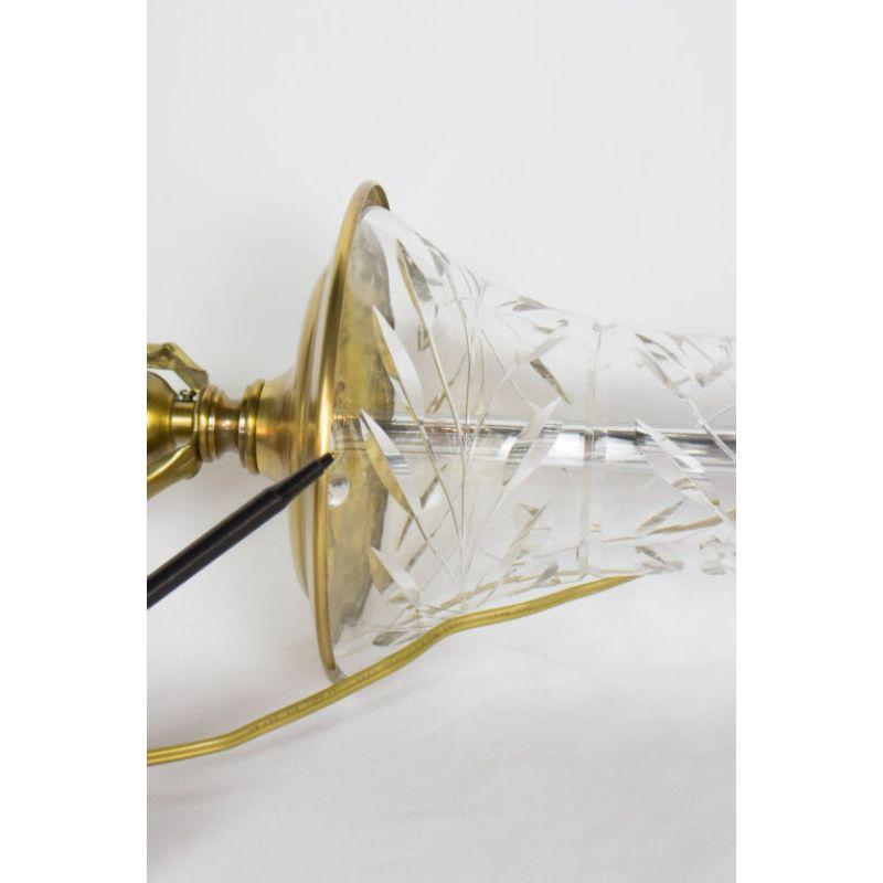 Tchèque Lampe de table en cristal du début du 20e siècle en vente