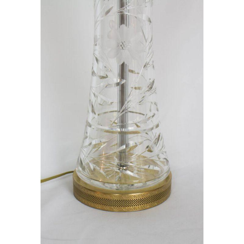20ième siècle Lampe de table en cristal du début du 20e siècle en vente