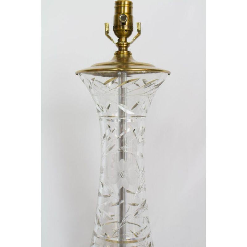 Cristal Lampe de table en cristal du début du 20e siècle en vente