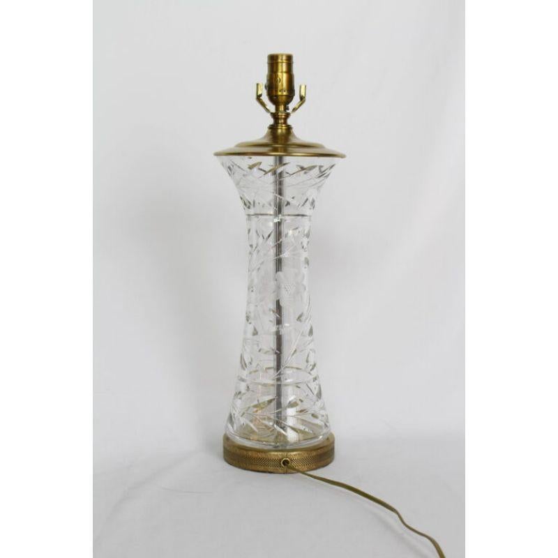 Lampe de table en cristal du début du 20e siècle en vente 2