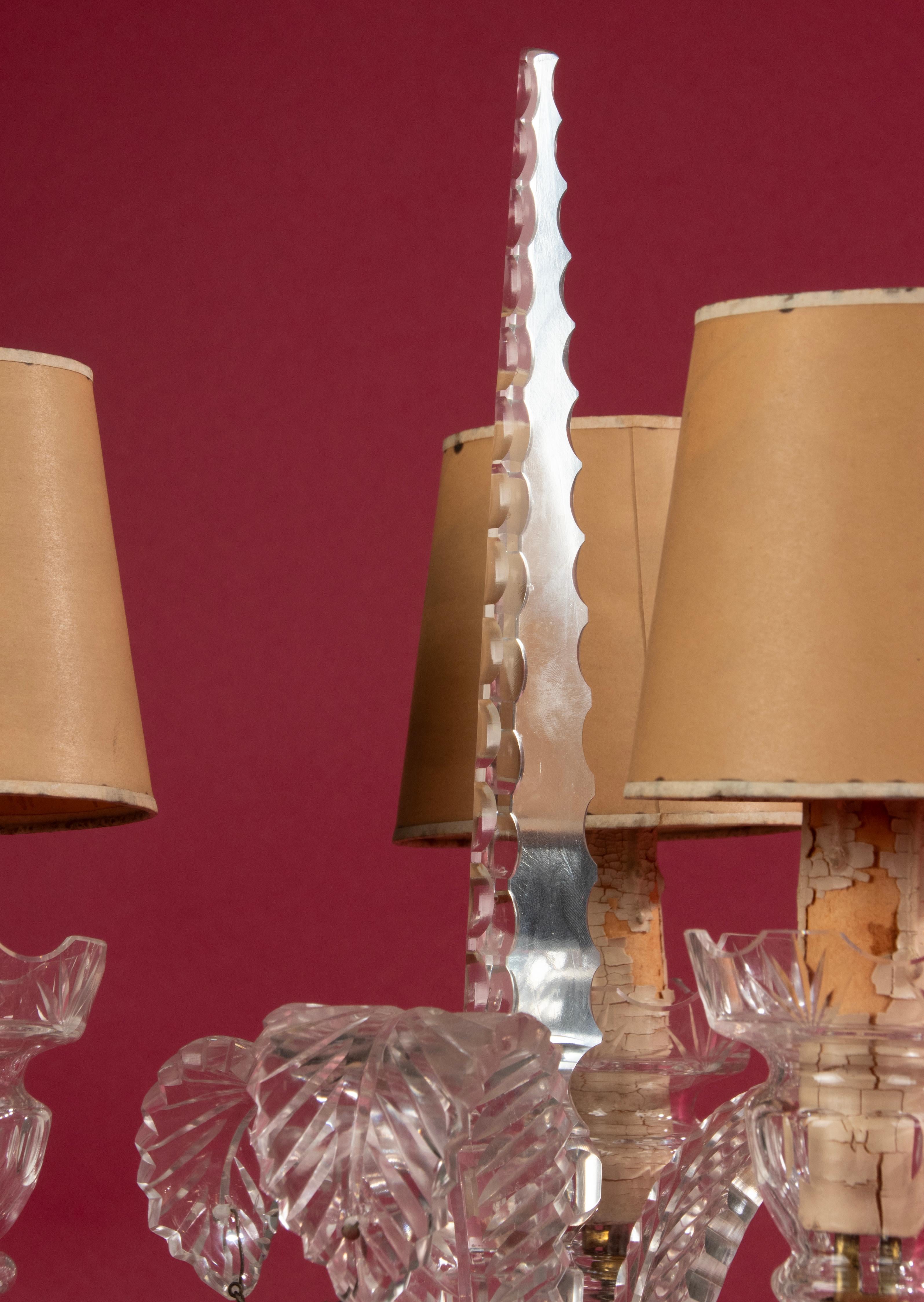 Lámpara de mesa de cristal 