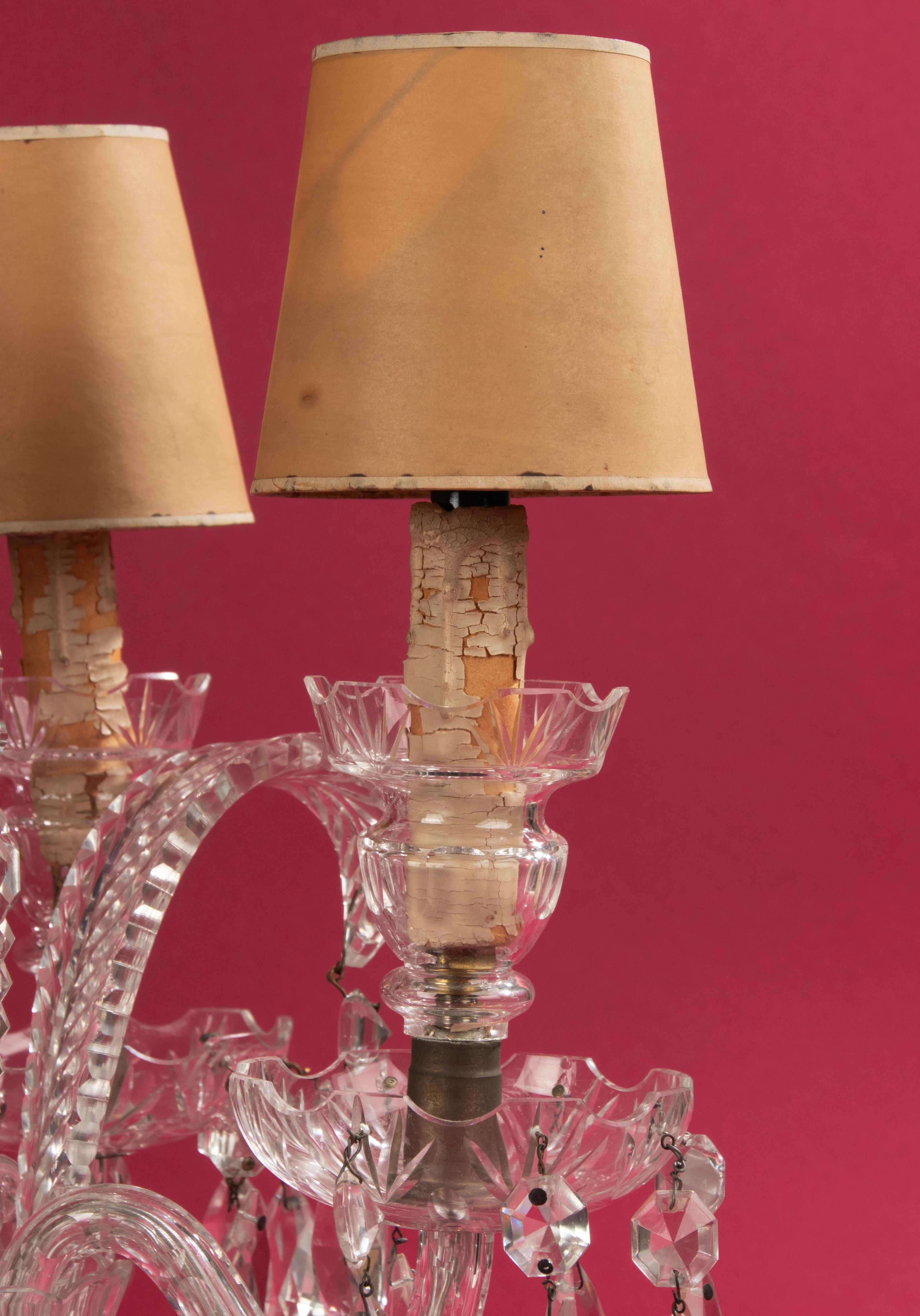 Lámpara de mesa de cristal 