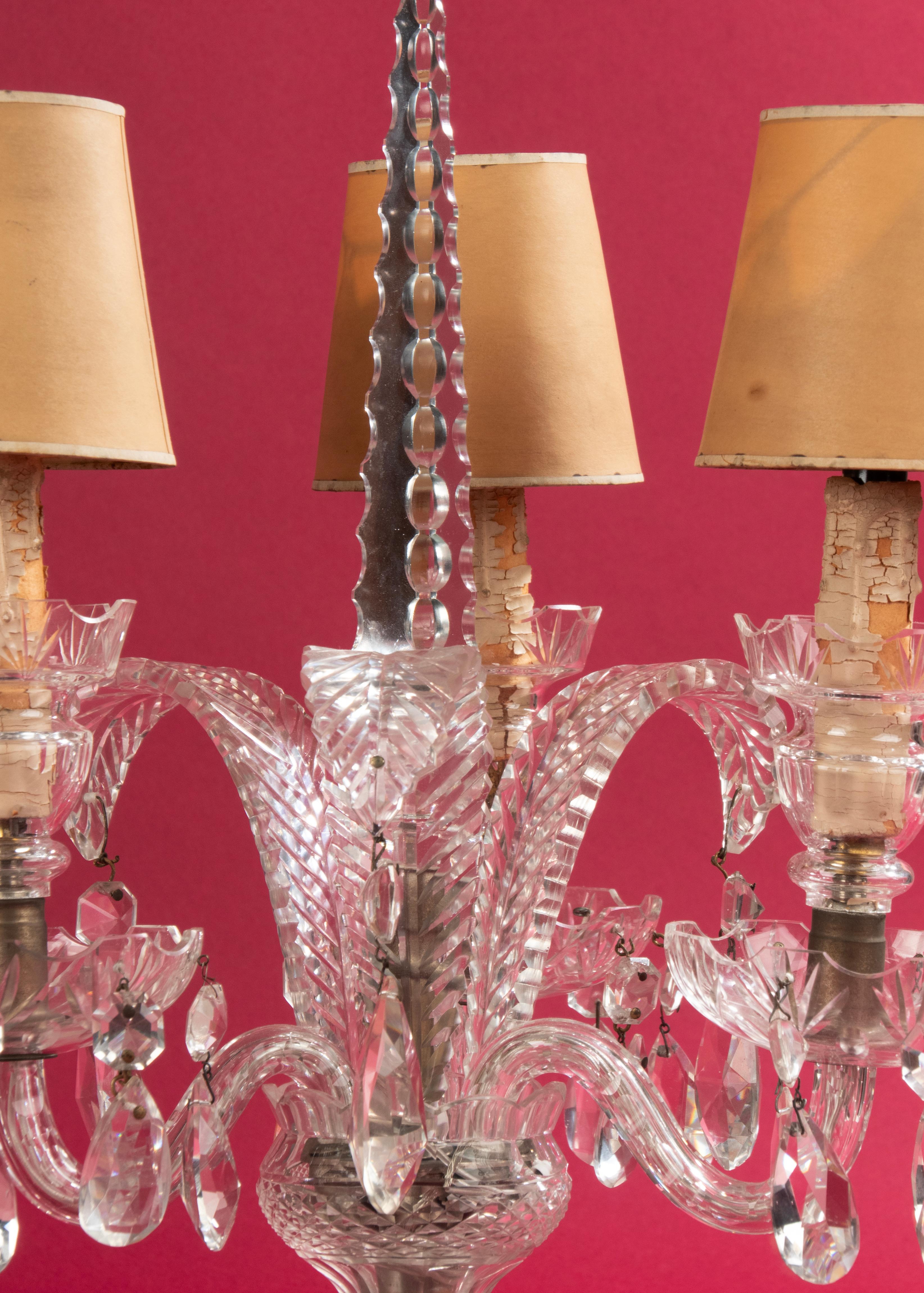 Lámpara de mesa de cristal 