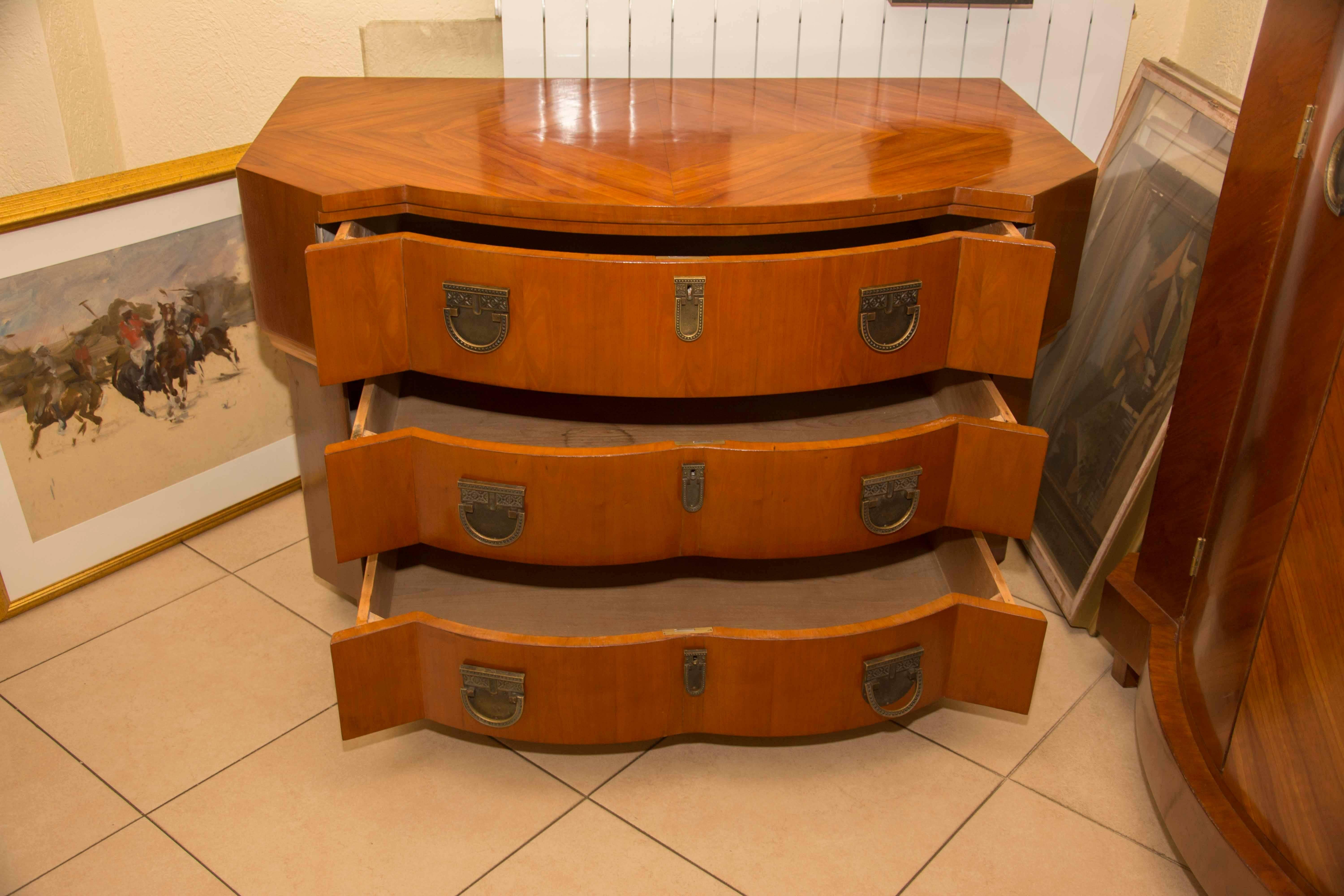 Early 20th Century Cubist Chest of Drawers, Bohemia For Sale 2