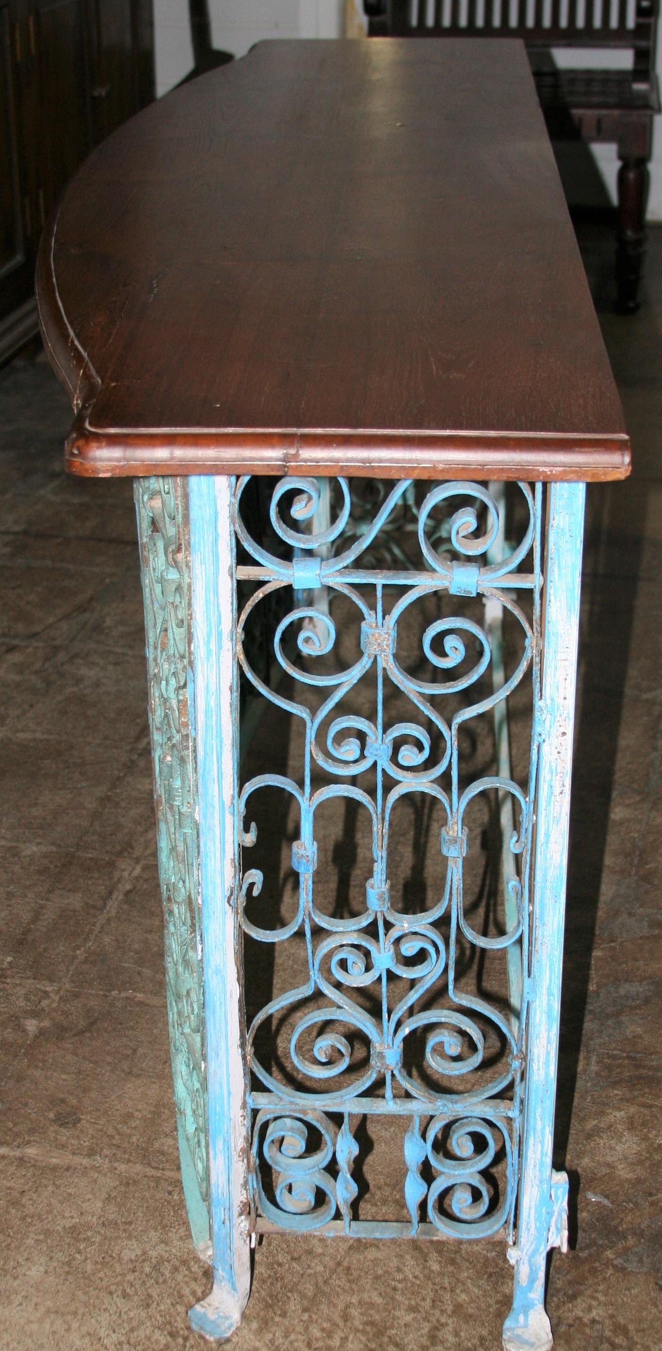Indian Early 20th Century Custom Made French Colonial Console Table For Sale
