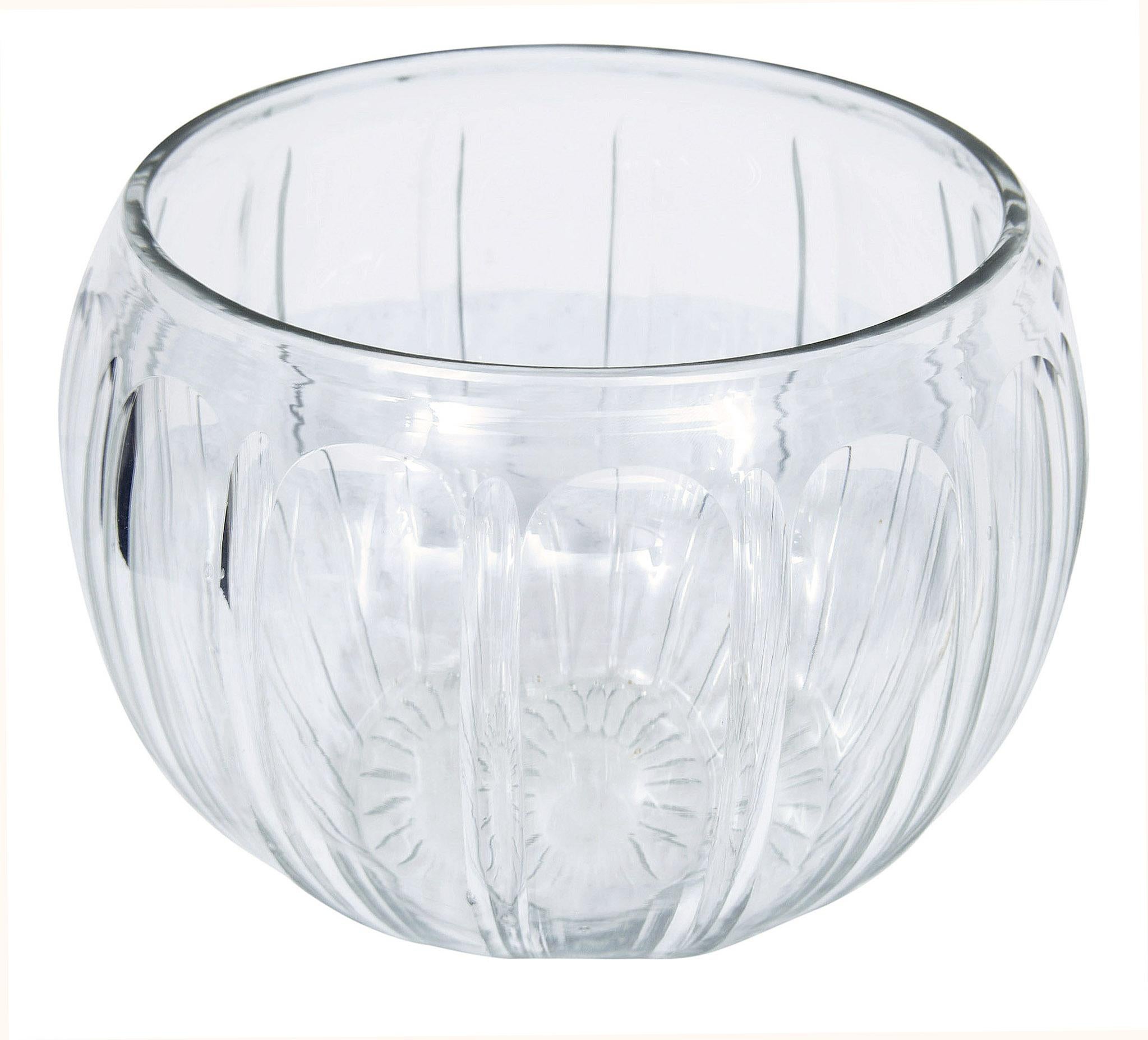 Halloween-Punschschüssel aus geschliffenem Glas aus dem frühen 20. (Schwedisch) im Angebot