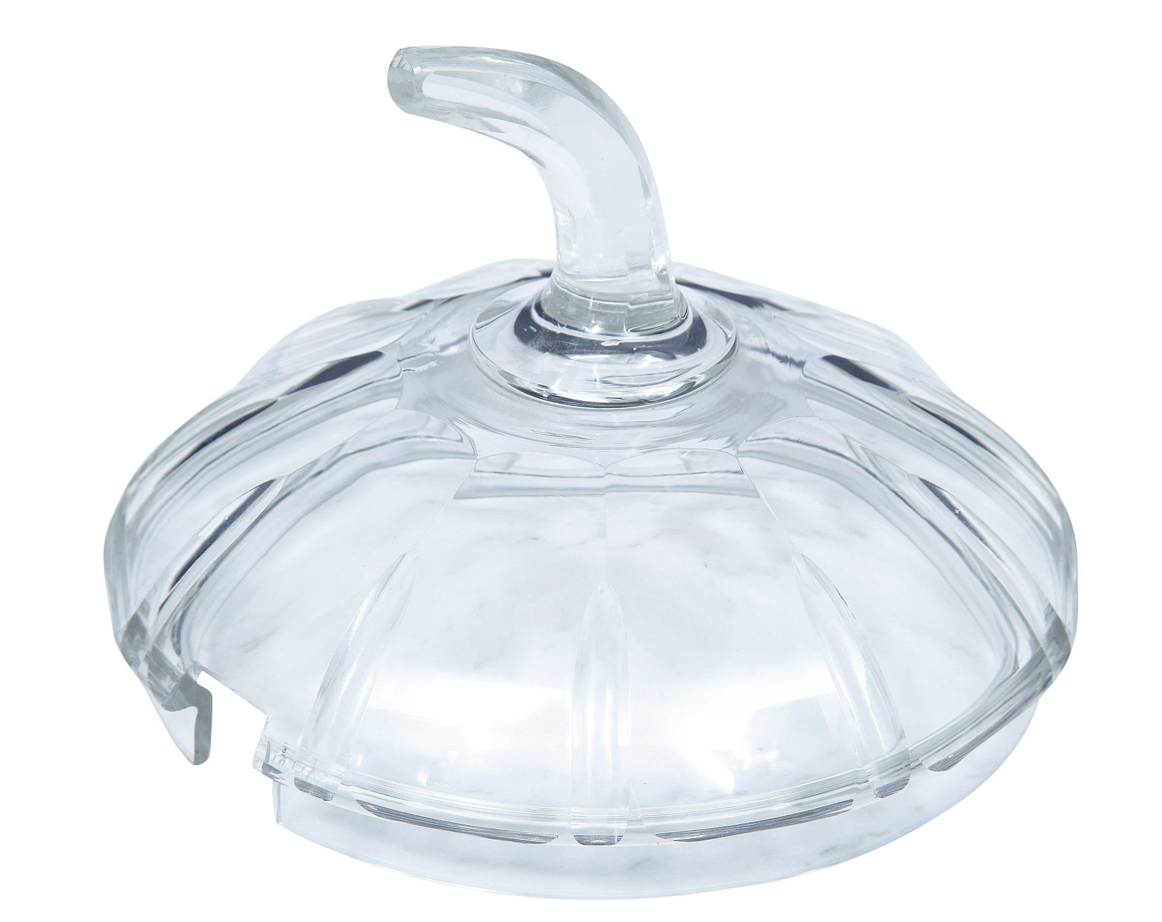 Halloween-Punschschüssel aus geschliffenem Glas aus dem frühen 20. (Geschnitzt) im Angebot