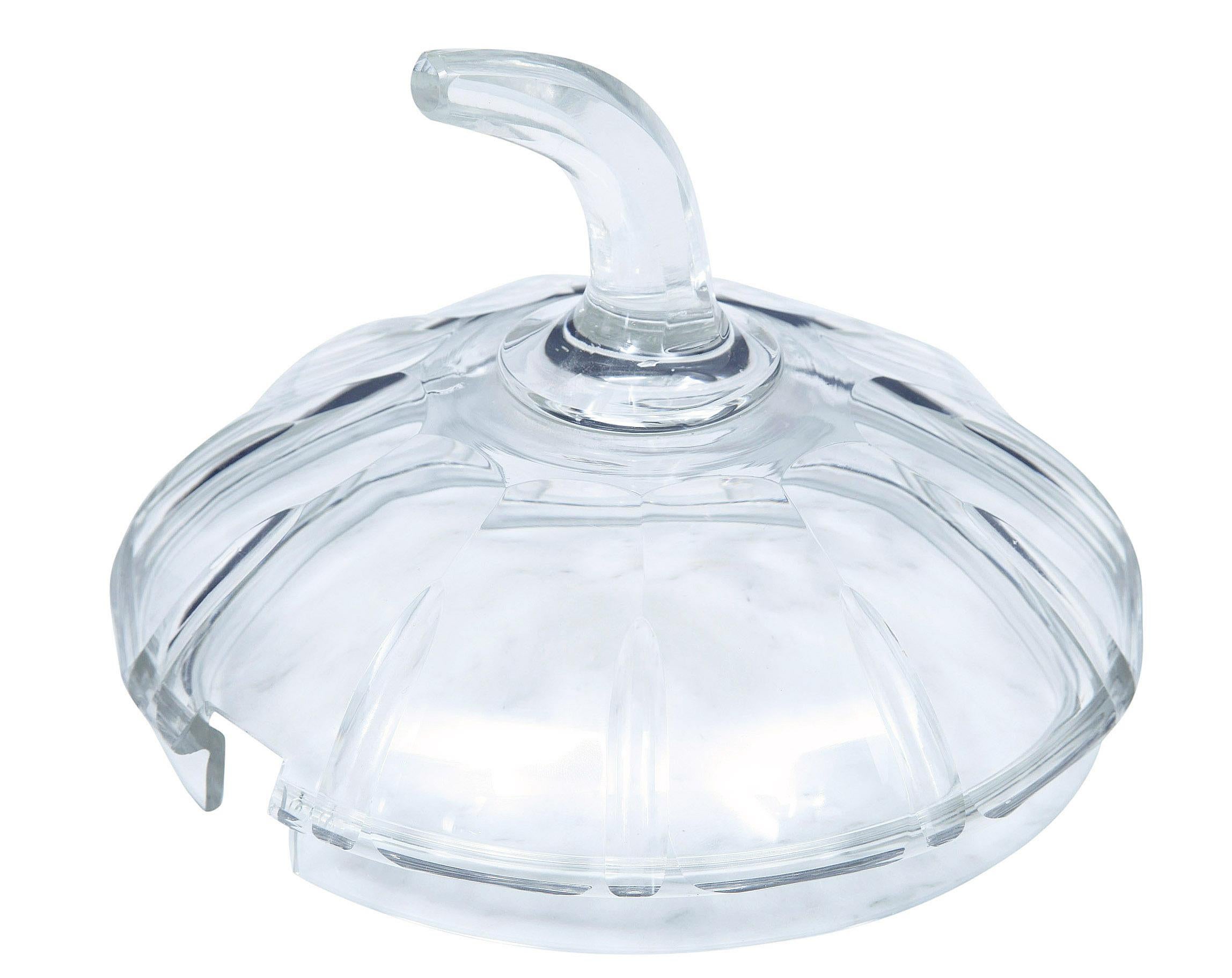 Sculpté à la main Bol à punch en verre taillé en forme de citrouille d'Halloween du début du 20e siècle en vente