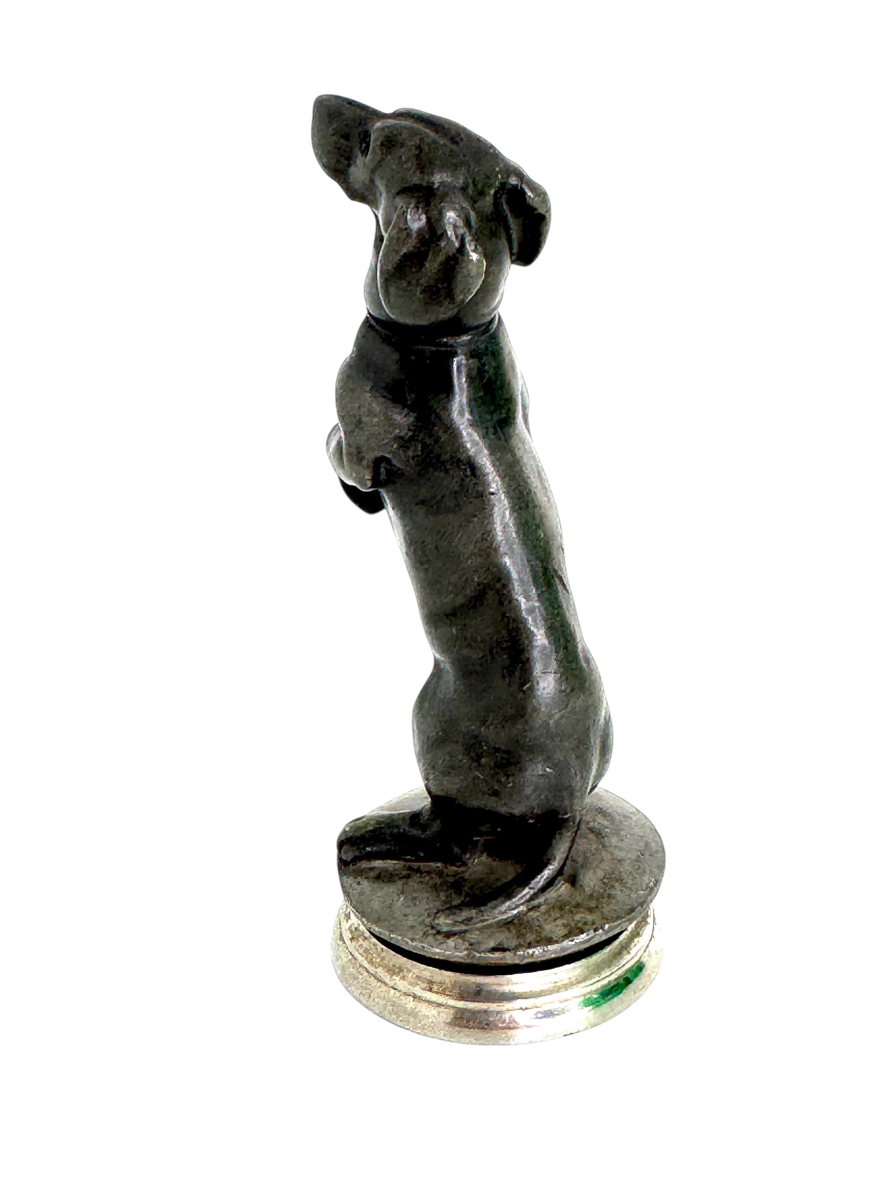 Early 20th Century Dachshund Dog Austrian Miniature Figurine Statue 1910s For Sale 5