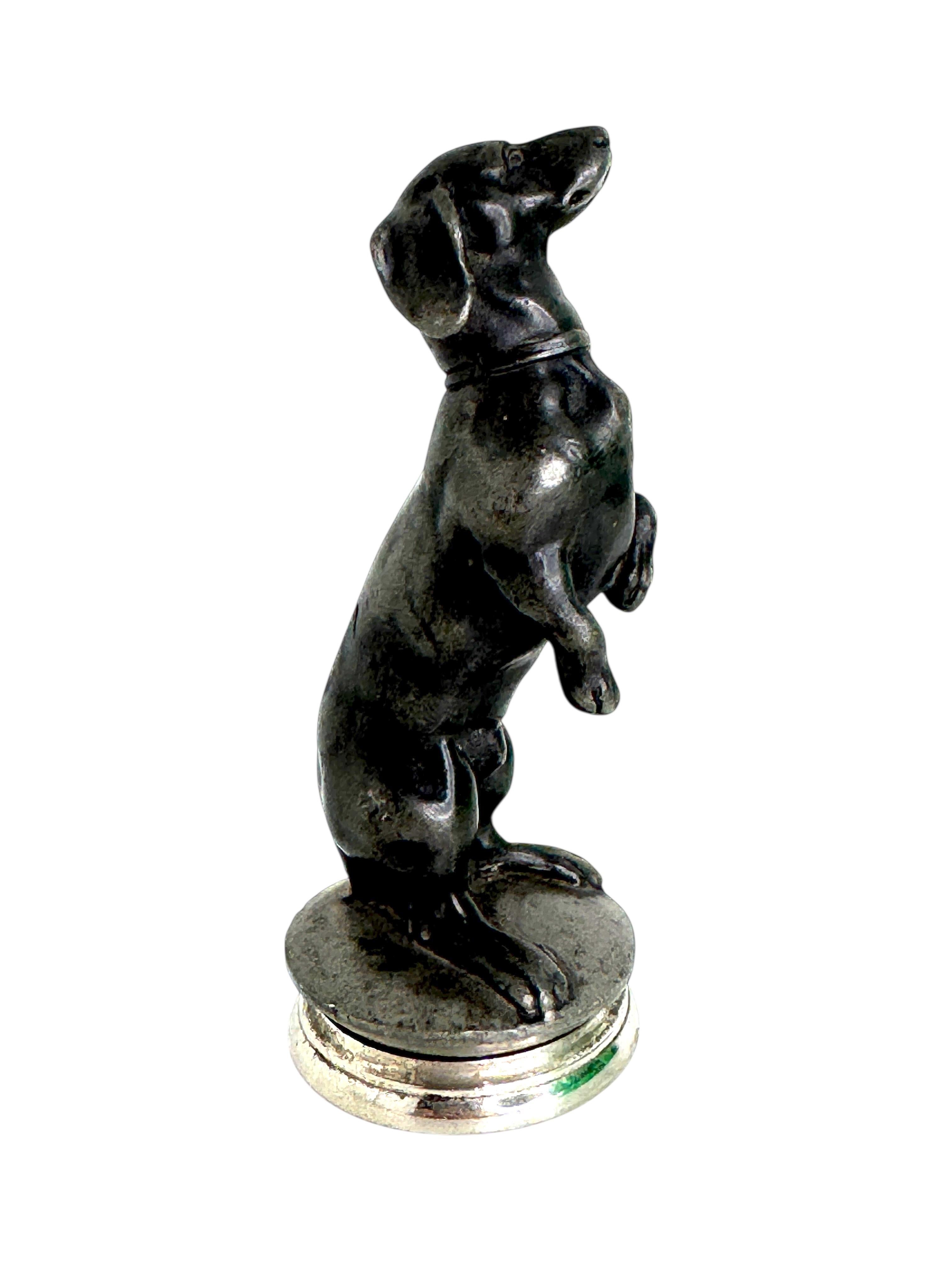 Early 20th Century Dachshund Dog Austrian Miniature Figurine Statue 1910s For Sale 3