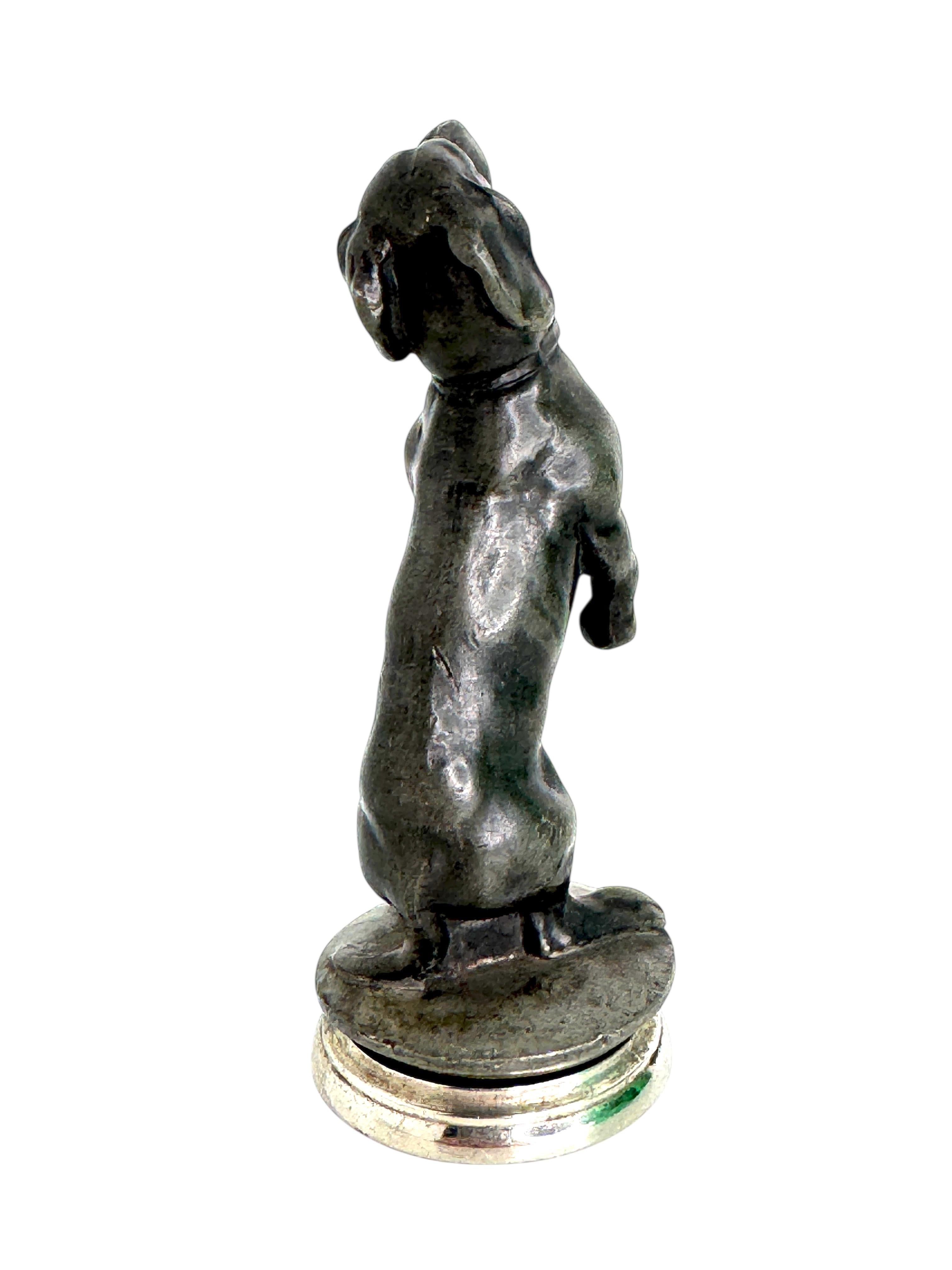 Early 20th Century Dachshund Dog Austrian Miniature Figurine Statue 1910s For Sale 4