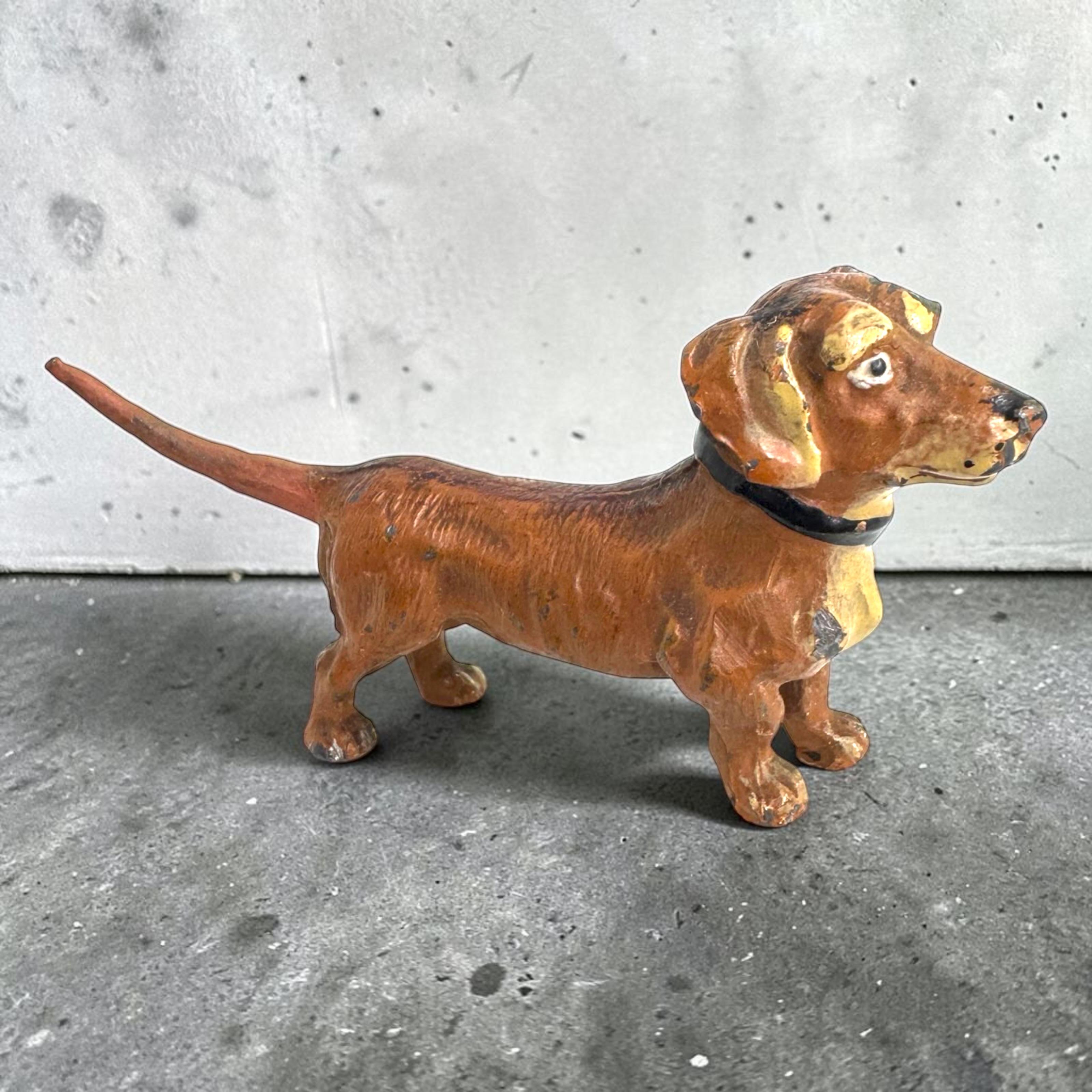 Early 20th Century Dachshund Dog Austrian Vienna Bronze Miniature