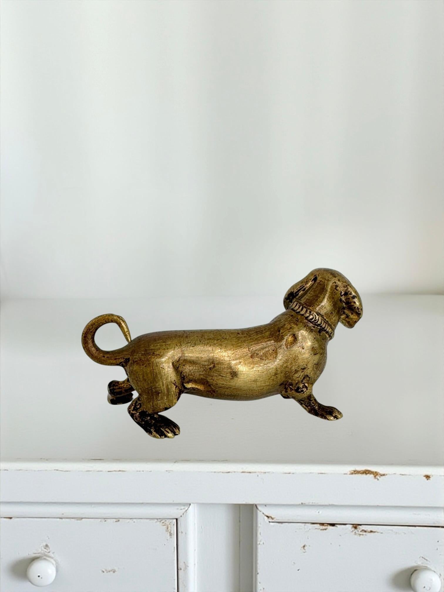 Début 20ème siècle Chien Teckel Autriche Vienne Bronze Figurine miniature en vente 6